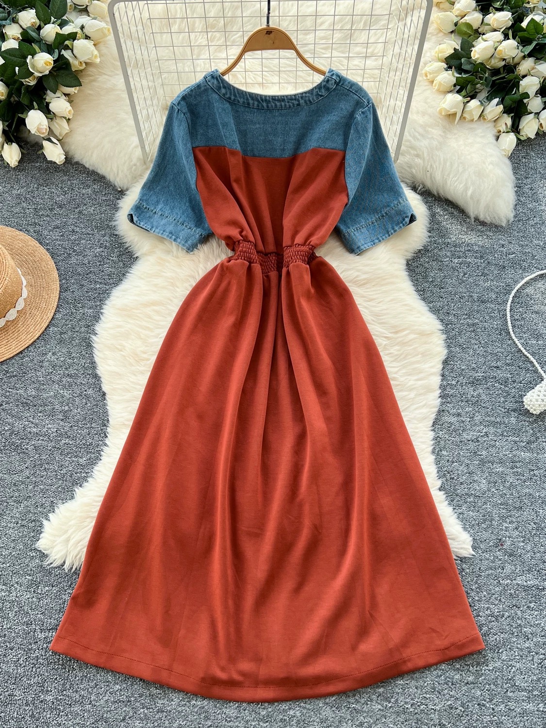 Only one for me denim dress DD93 images